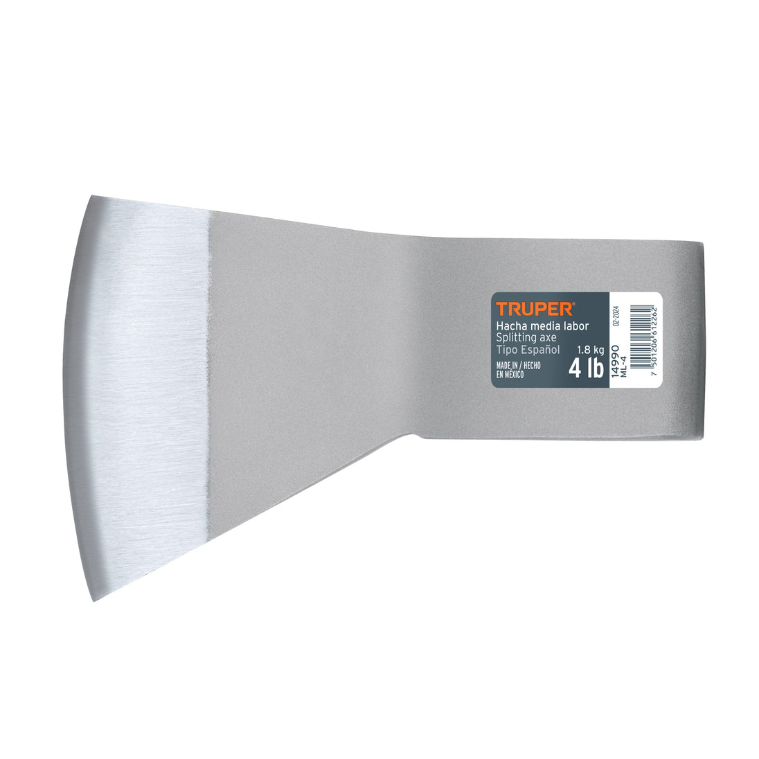 ML-4 Hacha media labor 4 lb sin mango, Truper