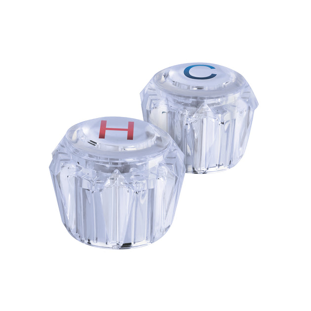 MM-200 Juego 2 manerales acrílico trans p/lavabo y fregadero, BASIC
