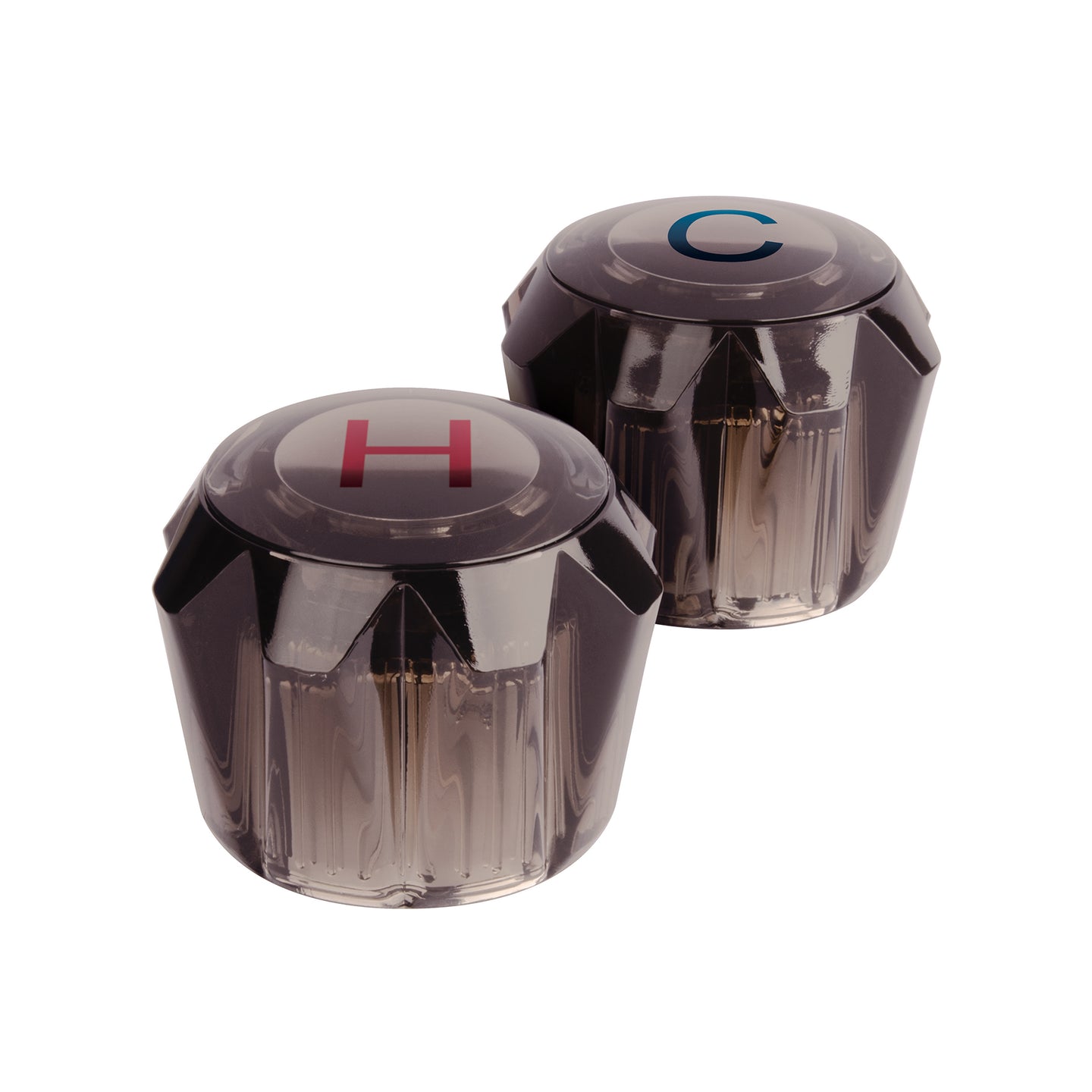 MM-200H Juego 2 manerales acrílico humo p/lavabo y fregadero, BASIC