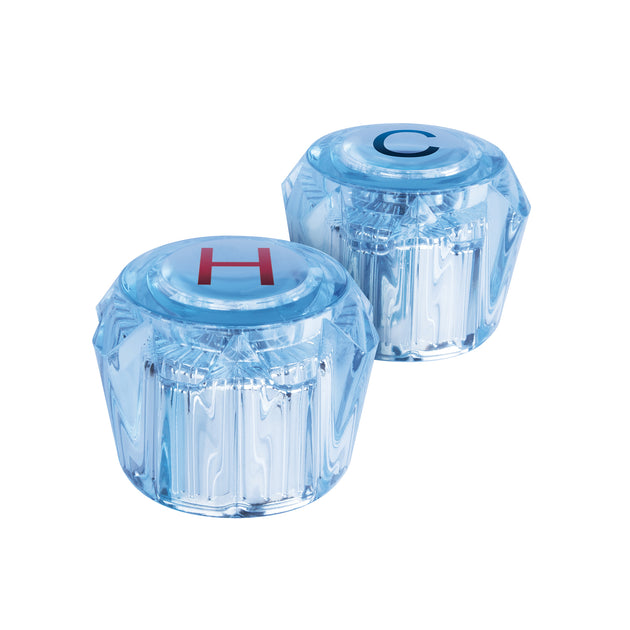MM-200Z Juego 2 manerales acrílico azul p/lavabo y fregadero, BASIC