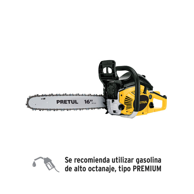 MOT-4516P Motosierra 45 cc a gasolina con barra de 16", Pretul
