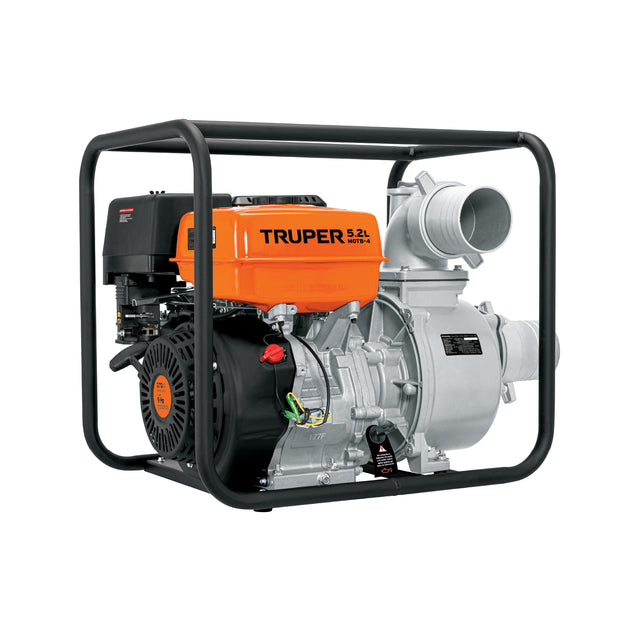 MOTB-4 Motobomba autocebante 4"x4", gasolina 9HP, agrícola, TRUPER