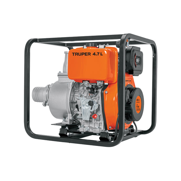MOTB-4D Motobomba autocebante 4"x4", diesel 10HP, agrícola, TRUPER