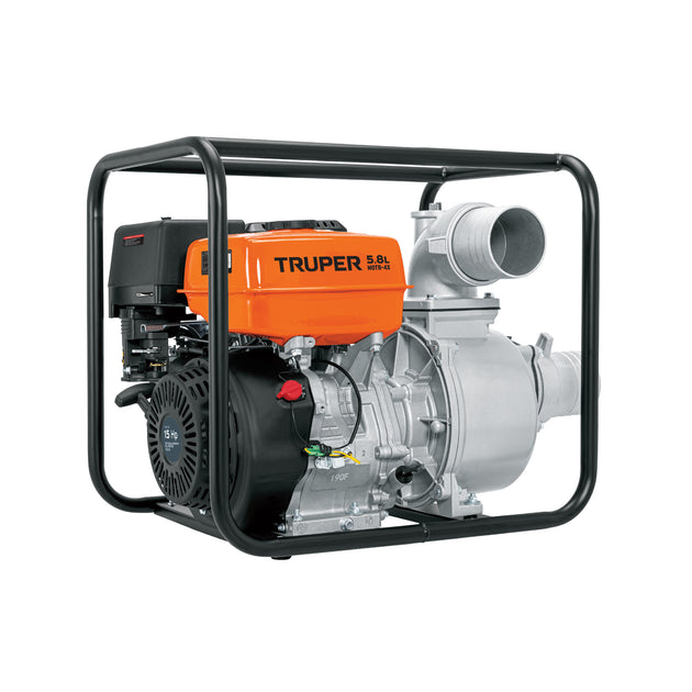 MOTB-4X Motobomba autocebante 4"x4", gasolina 15HP, agrícola, TRUPER