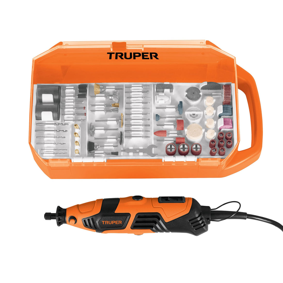 MOTO-A2K Herramienta rotativa 150W con 201 accesorios, TRUPER PRO