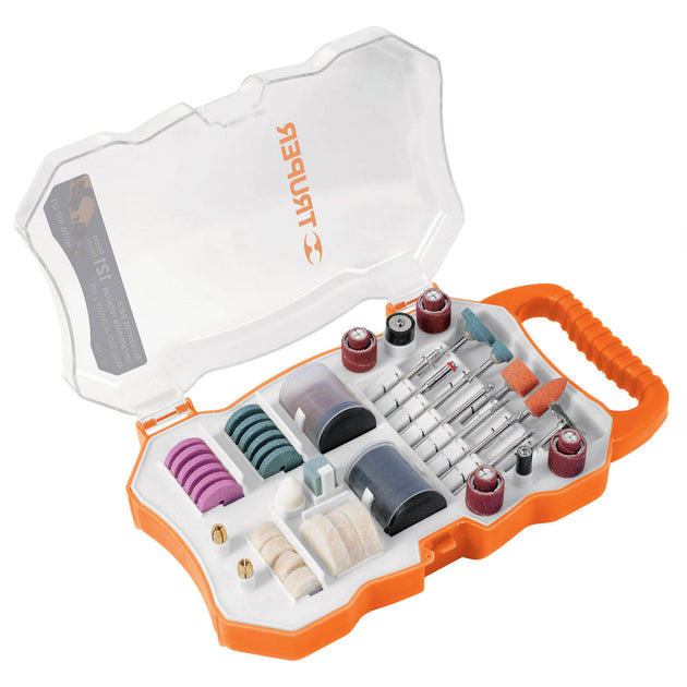 MOTO-KIT-121 Kit accesorios para herramienta rotativa, 121 piezas, TRUPER