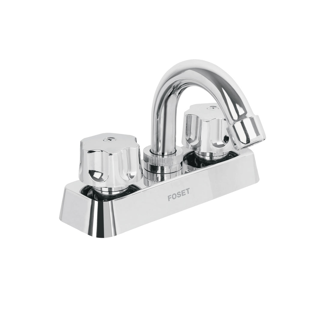 MP-050 Mezcladora 4" lavabo, ABS, cuello curvo, hexagonal, BASIC
