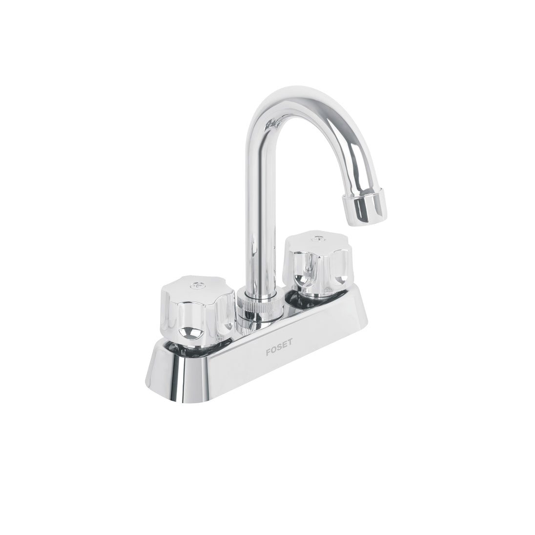 MP-060 Mezcladora 4" lavabo, ABS, cuello bar, hexagonal, BASIC
