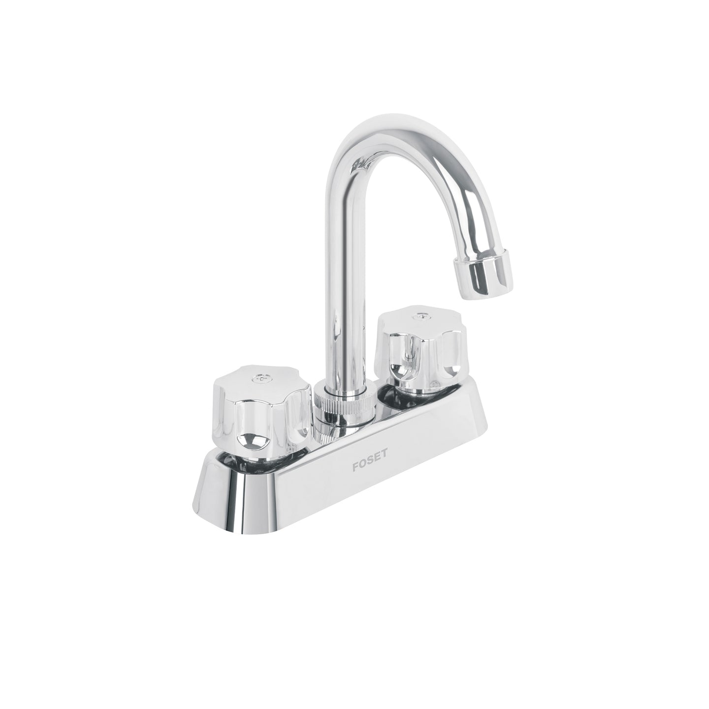 MP-060 Mezcladora 4" lavabo, ABS, cuello bar, hexagonal, BASIC