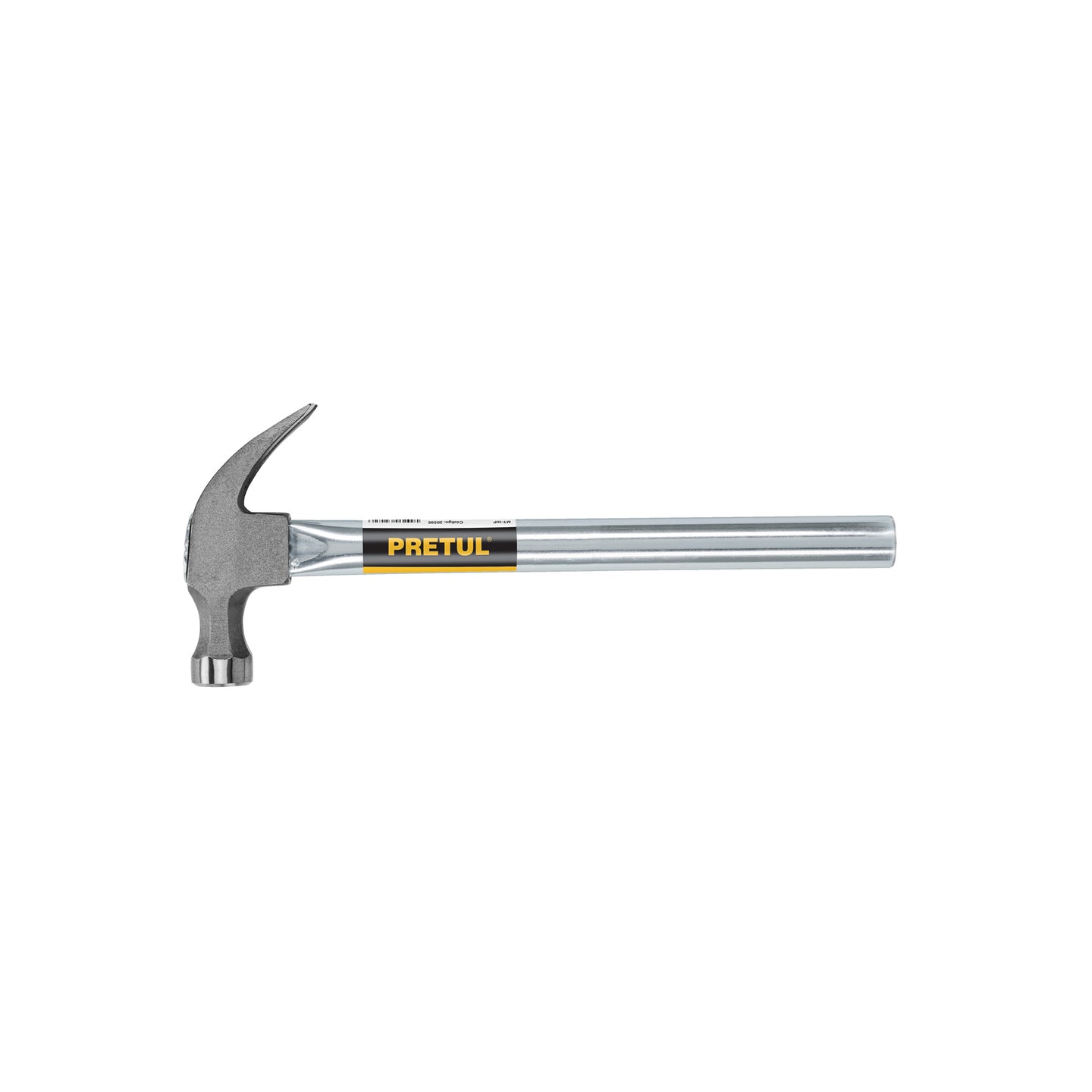 MT-16P Martillo uña curva 16 oz, mango tubular, Pretul