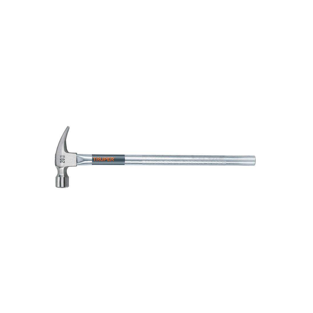 MTR-20F Martillo tubular pulido 20oz cara fresada, uña recta, Truper