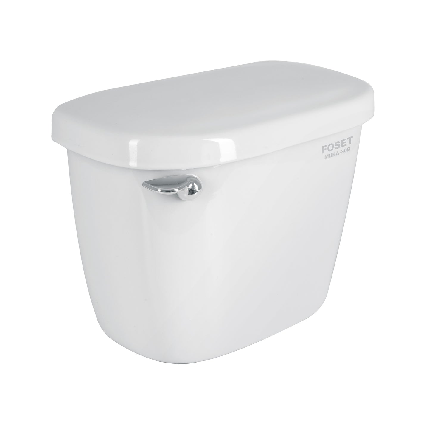 MUBA-30B Tanque bajo de porcelana con accesorios, blanco, FOSET