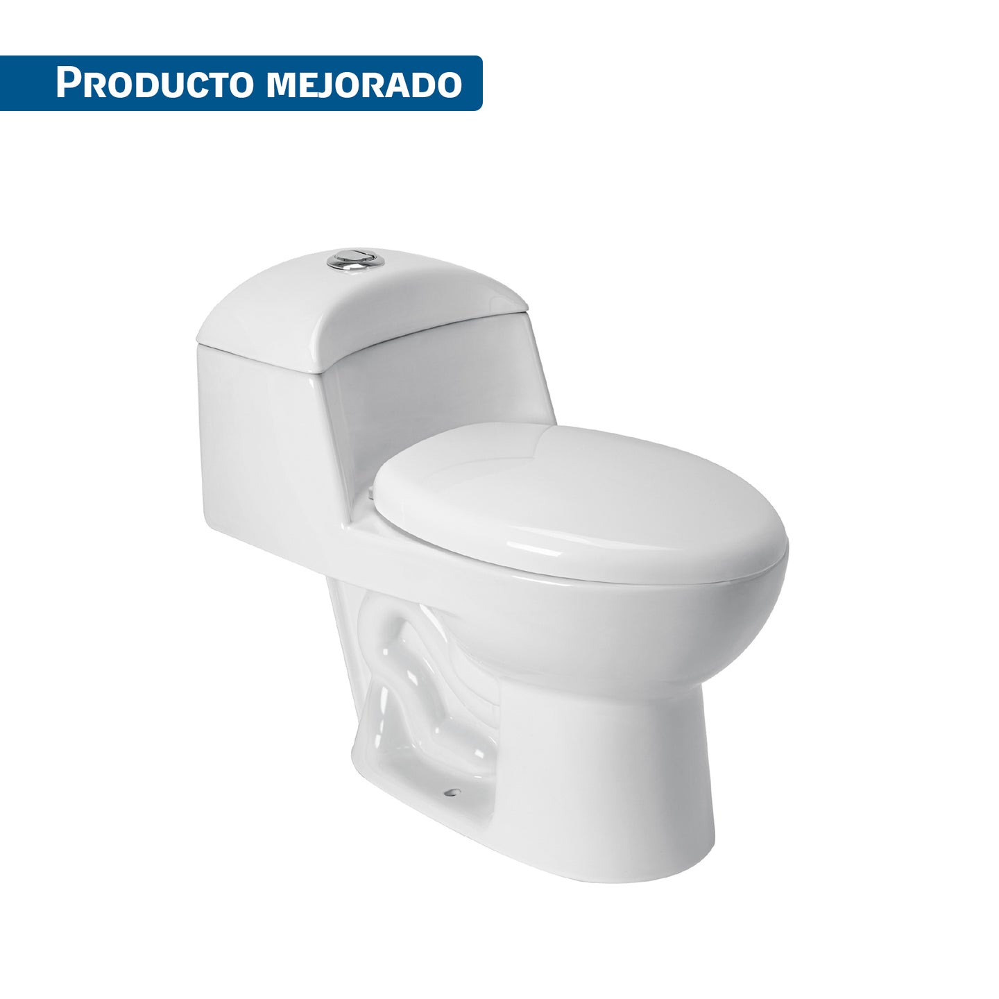MUBA-45OB Sanitario one piece alargado de porcelana, blanco, FOSET