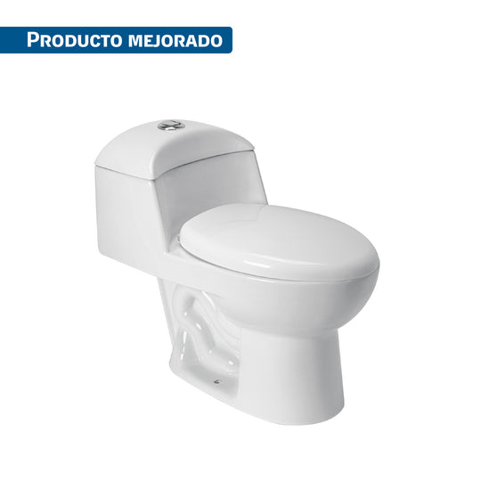MUBA-45OB Sanitario one piece alargado de porcelana, blanco, FOSET
