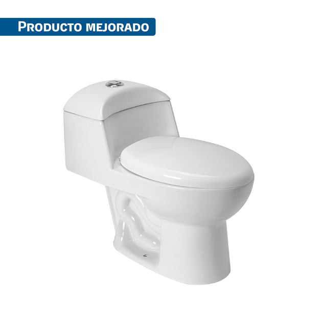 MUBA-45OB Sanitario one piece alargado de porcelana, blanco, FOSET