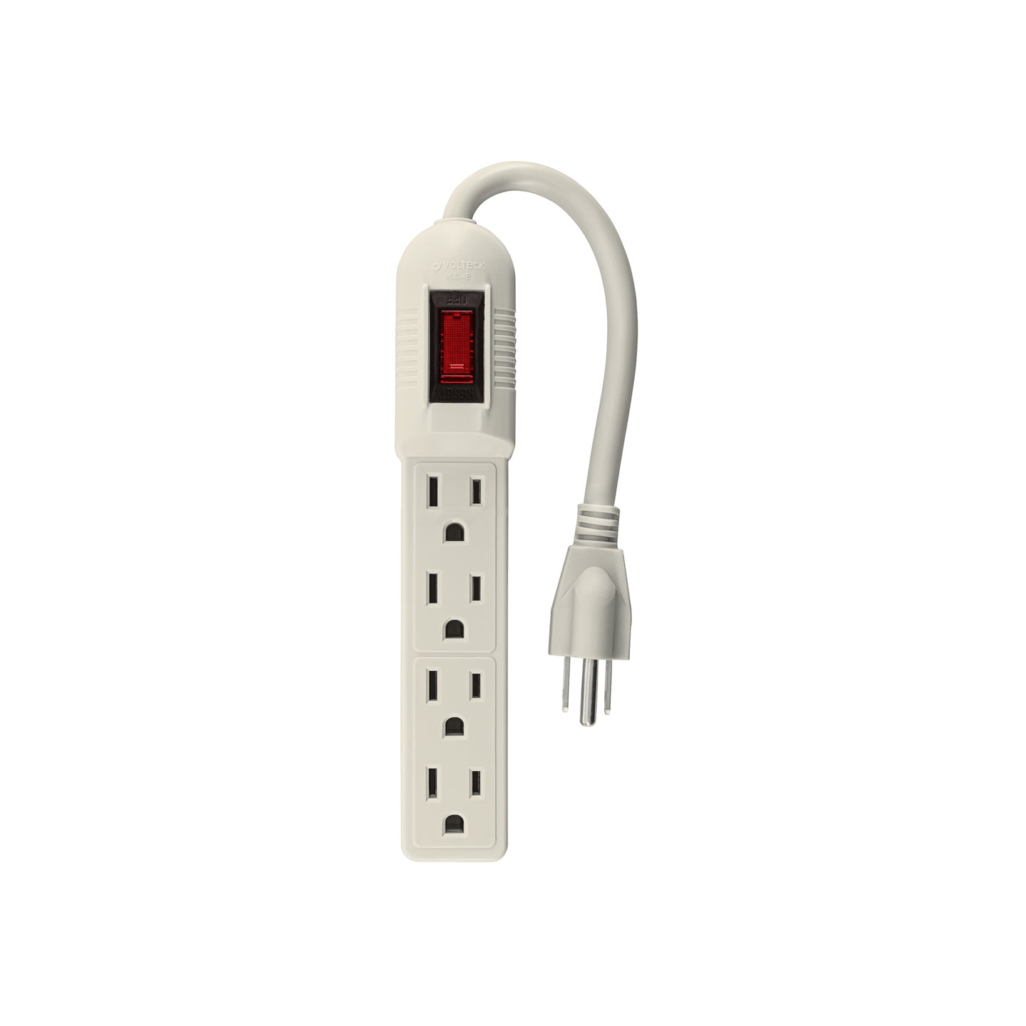 MUL-4E Multicontacto económico 4 entradas, blanco, VOLTECK