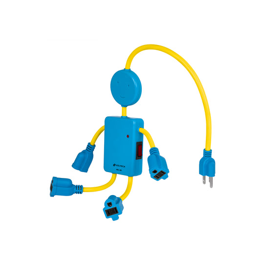 MUL-4NI Multicontacto 16 AWG figura de niño con 4 entradas, Volteck