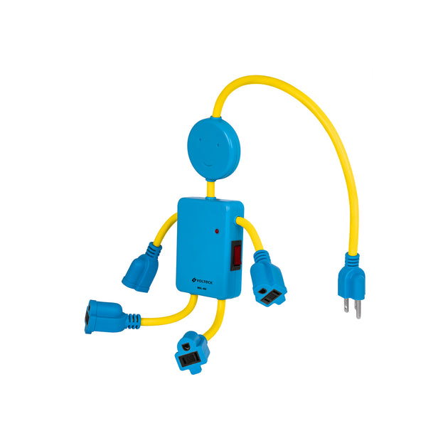 MUL-4NI Multicontacto 16 AWG figura de niño con 4 entradas, Volteck