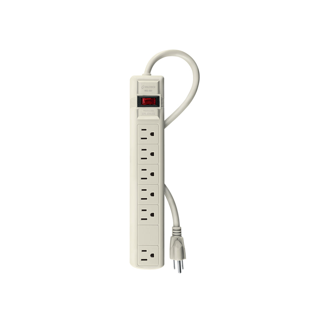 MUL-6 Multicontacto 16 AWG uso rudo con 6 entradas, VOLTECK