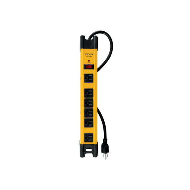 MUL-612X Multicontacto 14 AWG industrial supresor de picos 6 entradas