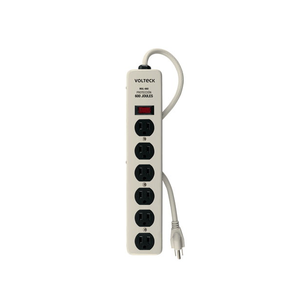 MUL-660 Multicontacto 14 AWG 6 entradas supresor de picos 600 joules