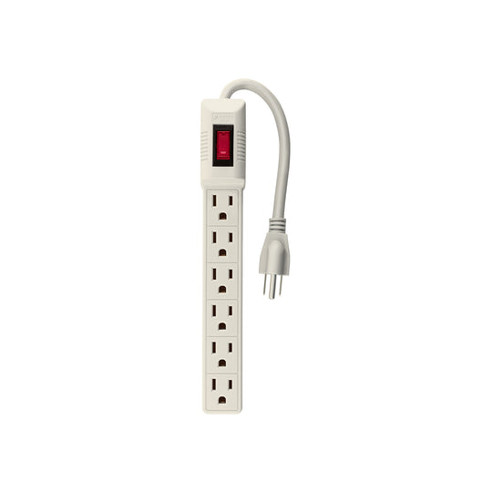 MUL-6E Multicontacto 16 AWG doméstico 6 entradas, Volteck
