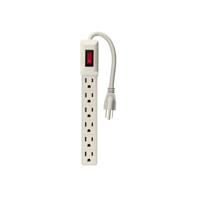 MUL-6E Multicontacto 16 AWG doméstico 6 entradas, Volteck
