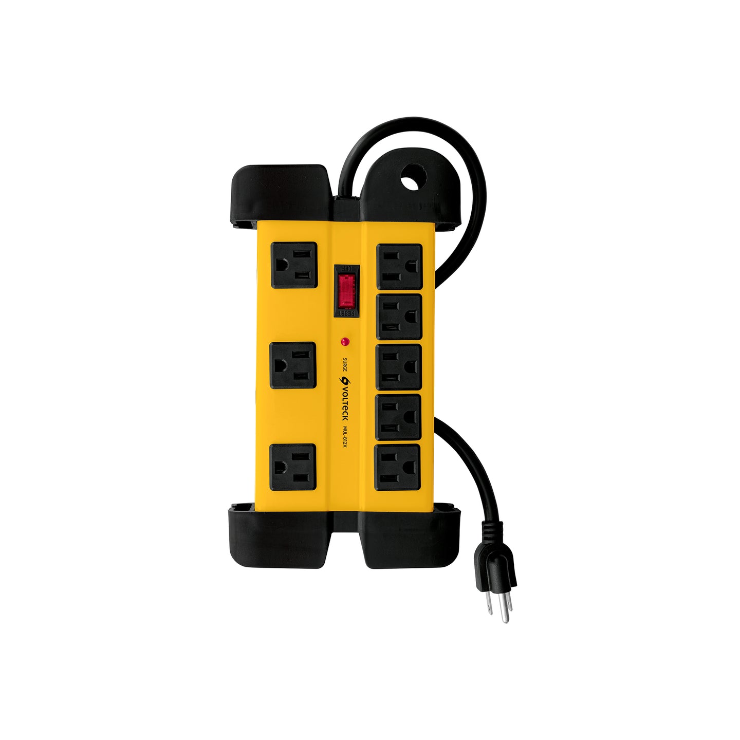 MUL-812X Multicontacto 14 AWG industrial supresor de picos 8 entradas