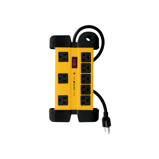 MUL-812X Multicontacto 14 AWG industrial supresor de picos 8 entradas