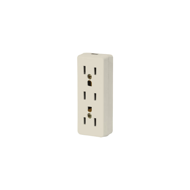 MULEX-3 Multicontacto triple para extensión, 2 polos + tierra