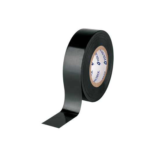MV-33 Cinta de aislar de 18 m x 19 mm, negra, VOLTECK