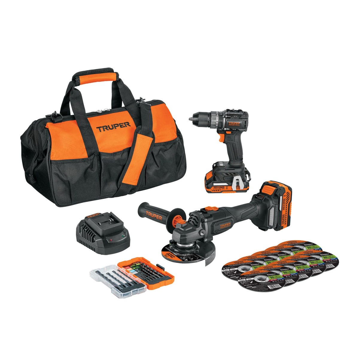 Combo Rotomartillo/Destornillador Truper N20-COMBO-RE, 20 V, Torque 70 Nm