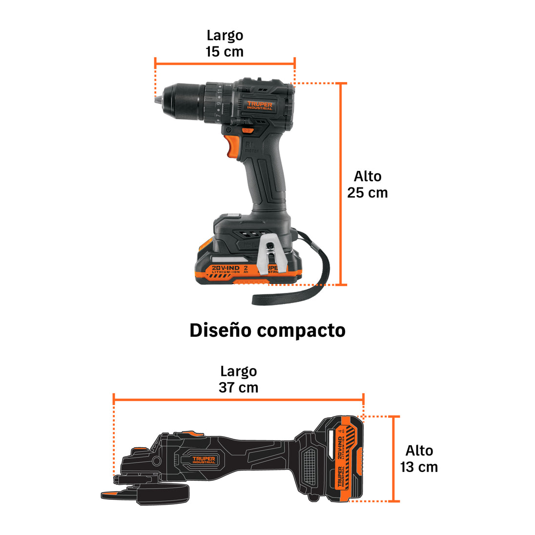 Combo Rotomartillo/Destornillador Truper N20-COMBO-RE, 20 V, Torque 70 Nm