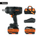 Llave Impacto Truper 20V Brushless 3/4" 1300Nm 2 Baterías 6Ah N20-LL13-2