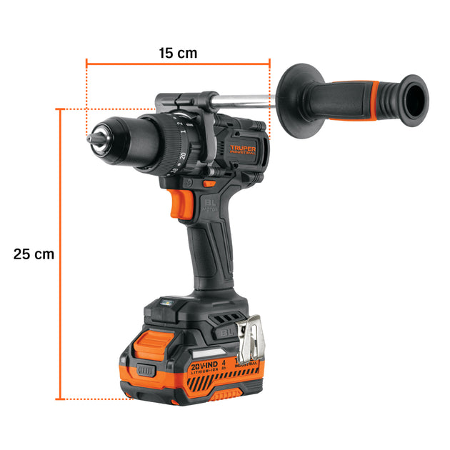 Taladro Percutor Truper Brushless 20V 150Nm 4Ah N20-RAT-2