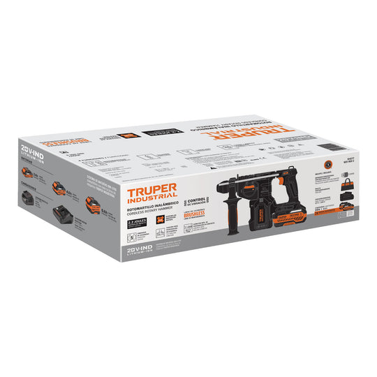 Rotomartillo Truper N20-ROE-2 Brushless 20V 4Ah 2.2J | Inalámbrico