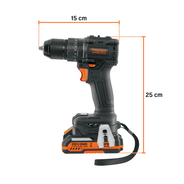 Taladro Percutor Truper 20V Brushless 70 Nm 1/2" + Batería 2Ah | N20-ROT-2