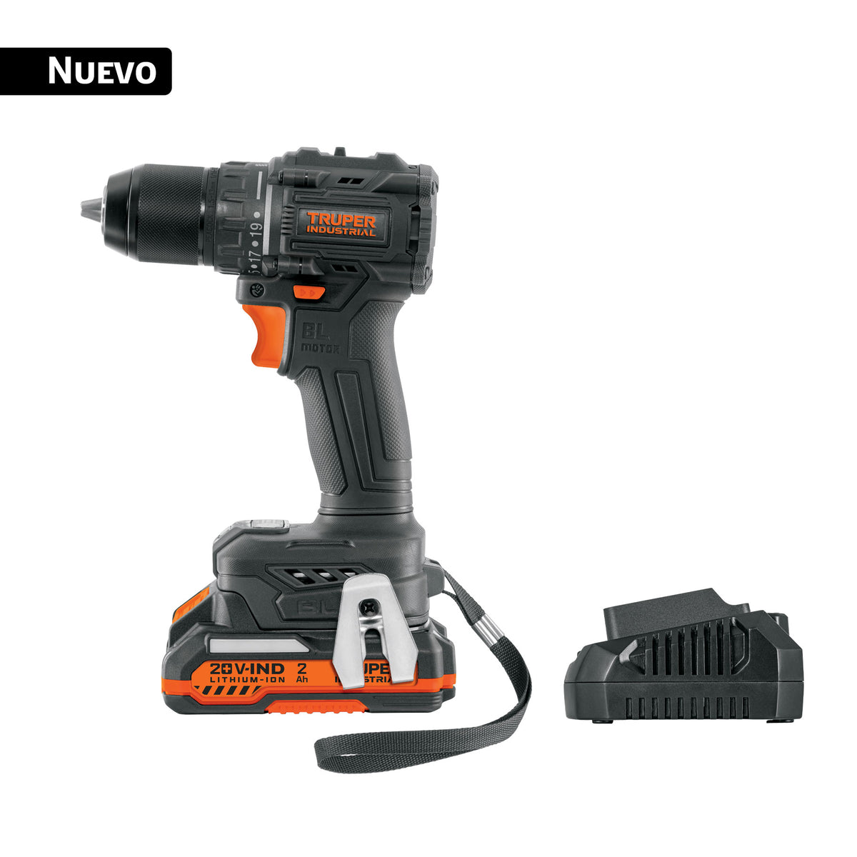 Taladro Atornillador Truper 20V Brushless 1/2" 70 Nm 2Ah | N20-TAL-1