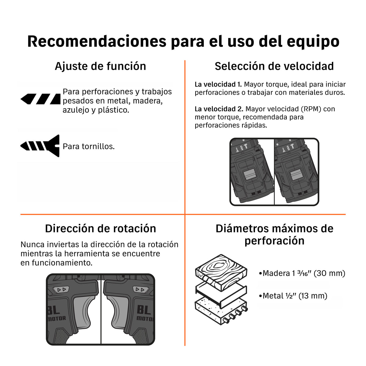 Taladro Inalámbrico Truper 20V Brushless 70Nm 1/2" 2Ah | N20-TAL-2