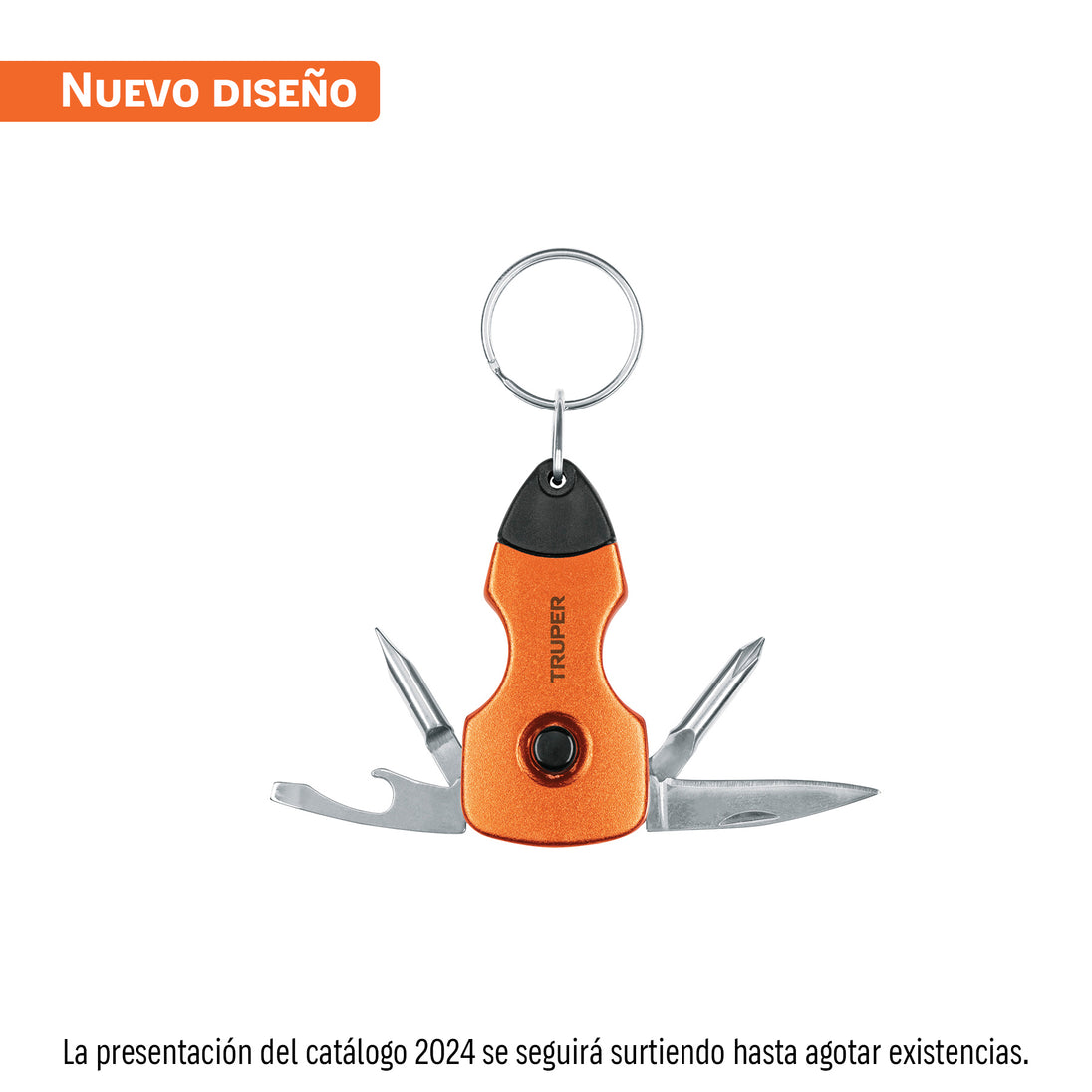 NAMU-LL Multiherramienta 6 funciones, con LED, tipo llavero, Truper