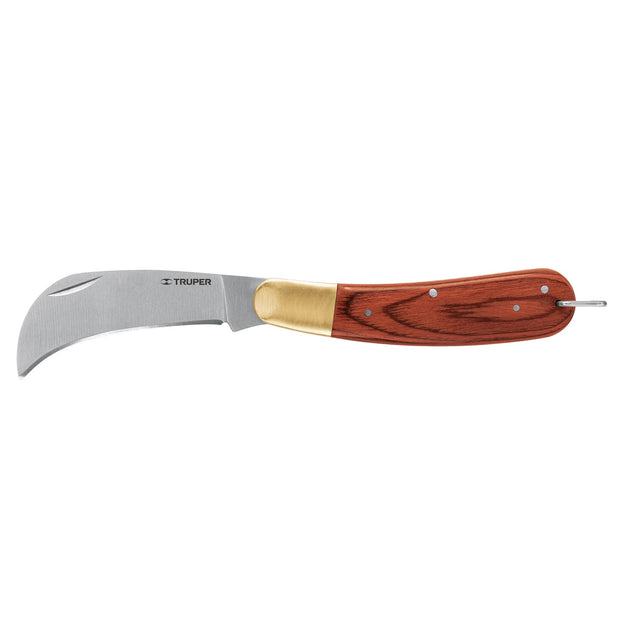 NEL-8 Cuchillo abatible 8" para electricista mango madera, Truper