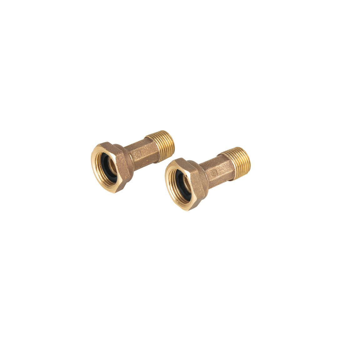 NM-1/2 Juego de 2 niples para medidor de agua, 1/2 x 3/4", FOSET