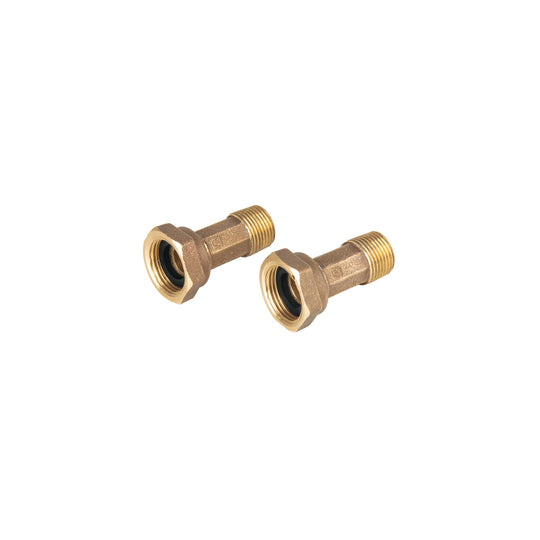 NM-1/2 Juego de 2 niples para medidor de agua, 1/2 x 3/4", FOSET