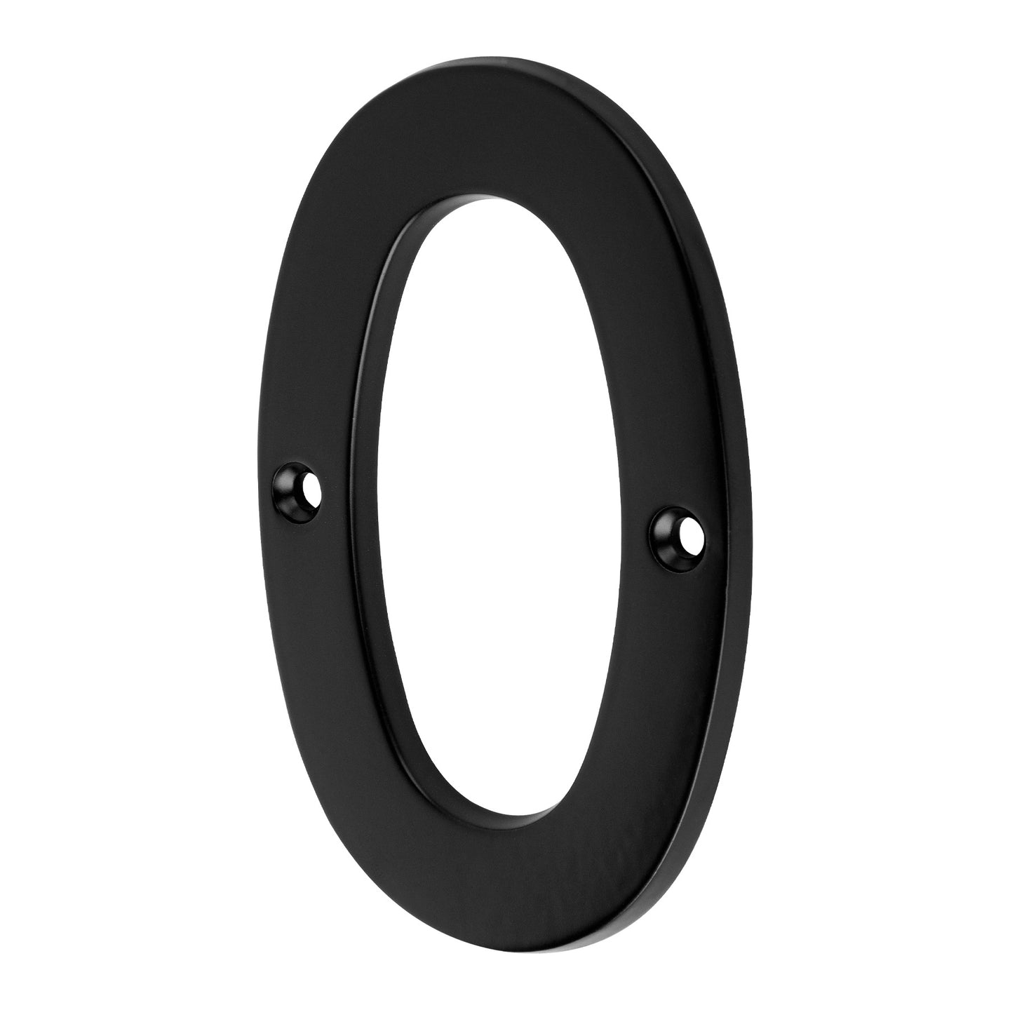 NUCH-0N Número 0 de latón sólido 4", negro,  HERMEX