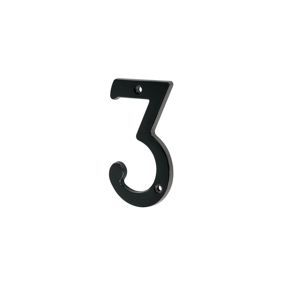 NUCH-3N Número 3 de latón sólido 4", negro,  HERMEX