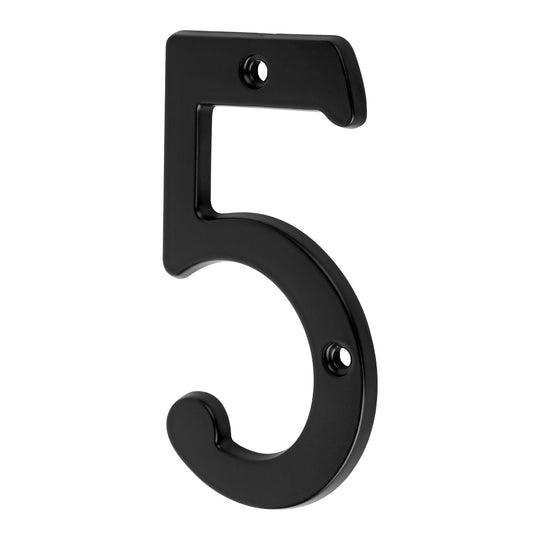 NUCH-5N Número 5 de latón sólido 4", negro,  HERMEX