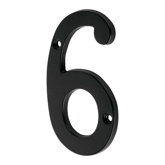 NUCH-6N Número 6 de latón sólido 4", negro,  HERMEX