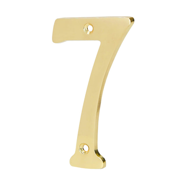 NUCH-7 Número 7 de latón sólido 4", HERMEX