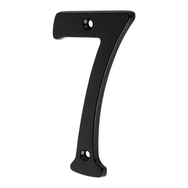 NUCH-7N Número 7 de latón sólido 4", negro,  HERMEX