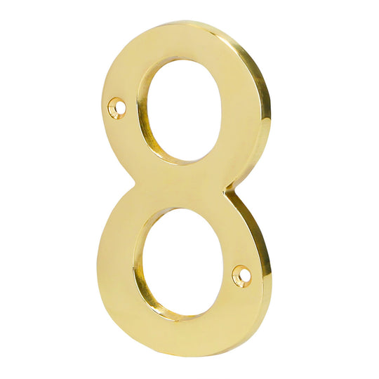 NUCH-8 Número 8 de latón sólido 4", HERMEX